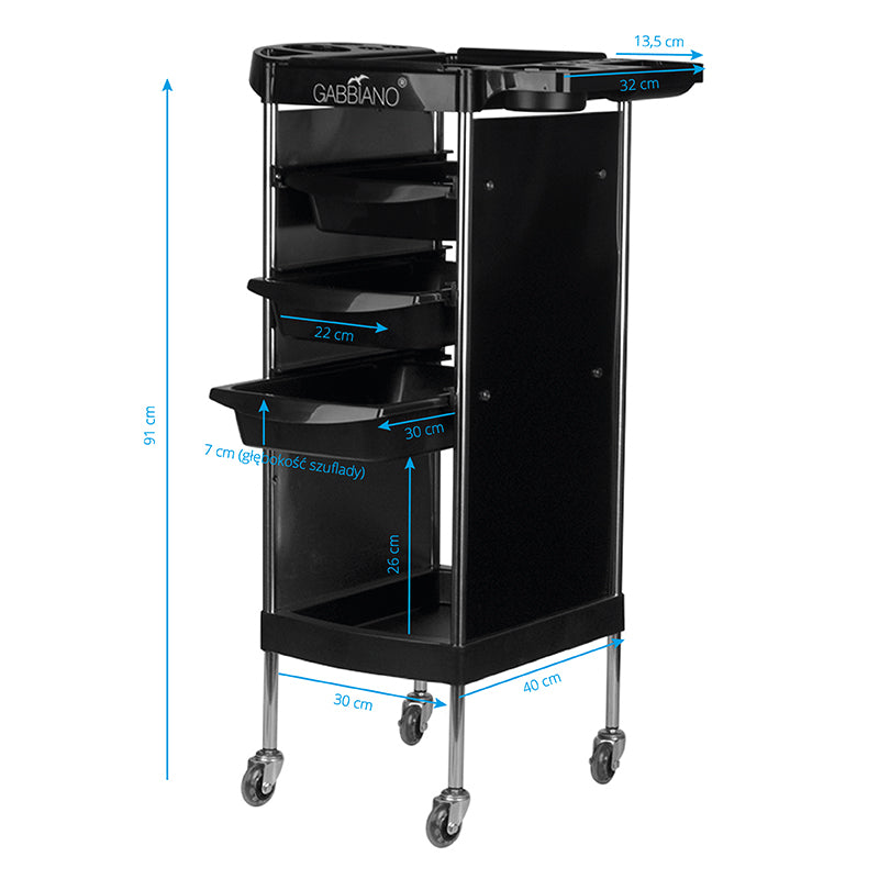 Gabbiano hairdressing assistant fx11-a black - BVShop