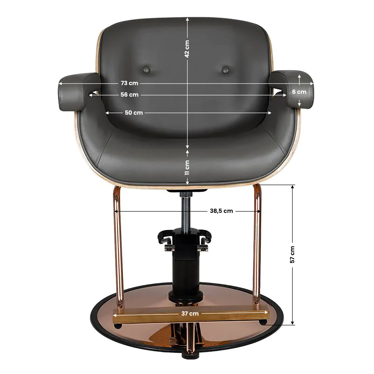 Gabbiano hairdressing chair gray venice - BVShop