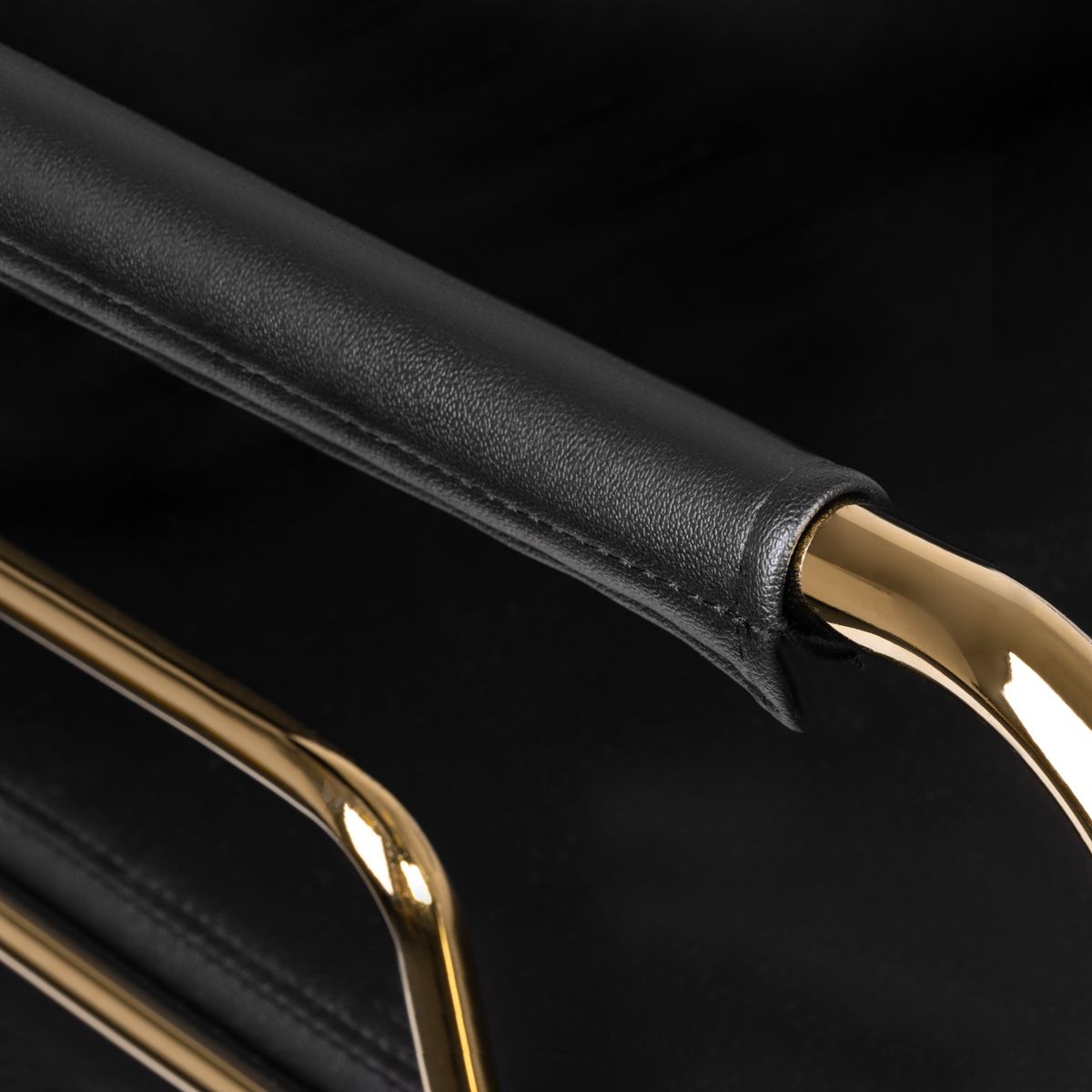 GABBIANO HAIRDRESSING CHAIR PRATO GOLD - BLACK - BVShop