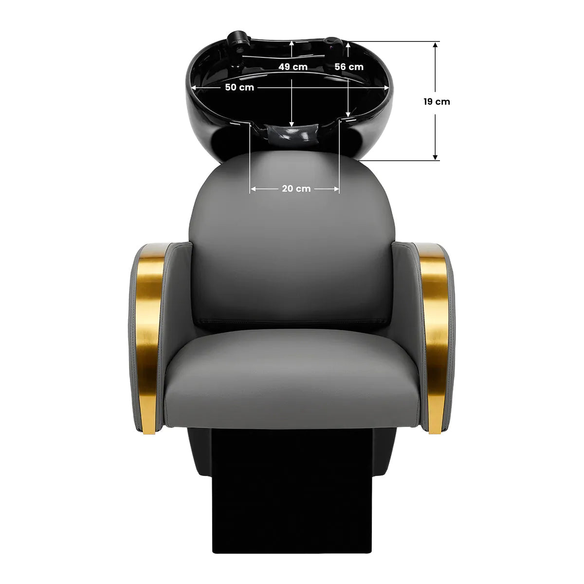 Gabbiano hairdressing wash unit Malaga gold gray - BVShop