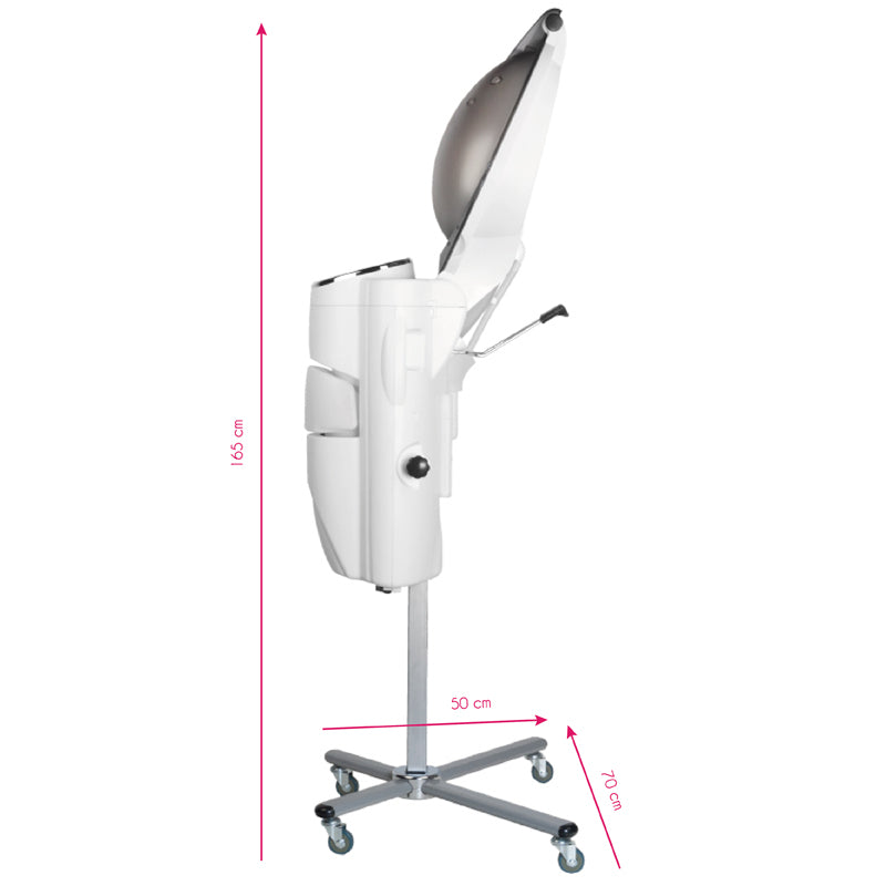 Gabbiano white standing hairdressing sauna with active ozone - BVShop