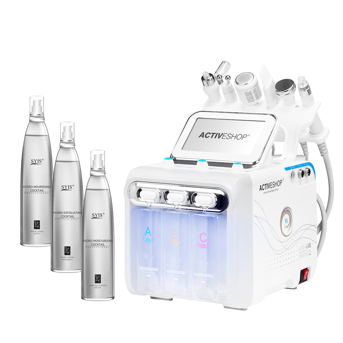 Hydrogen H2 + 6W1 New Generation Hydrogen Cleansing Device+ 3 SYIS Hydro Coctail Liquids - BVShop