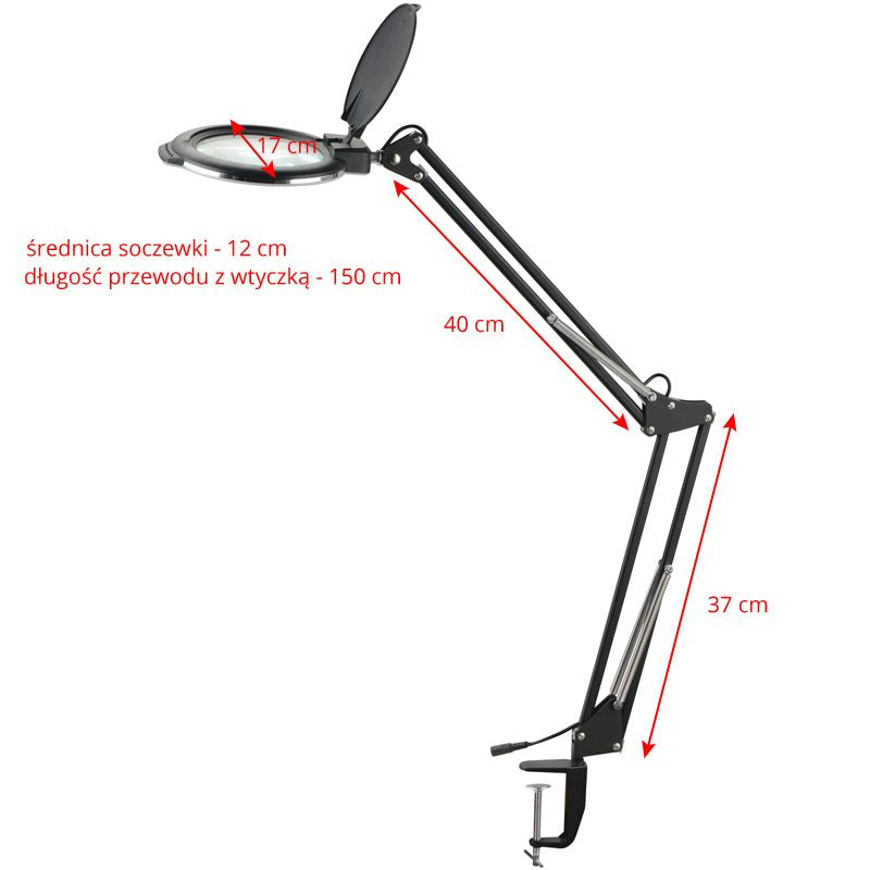Moonlight 8012/5 "white LED magnifier lamp for table top - BVShop