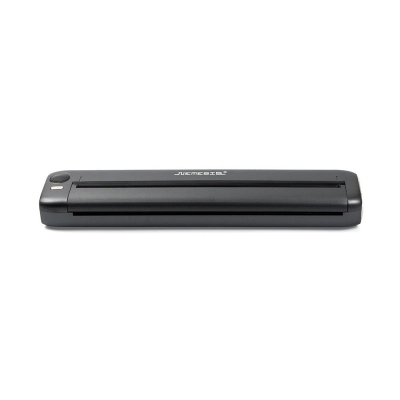 Wireless Nemesis Stencil Printer with sleek design, featuring control panel and paper feed tray for precise stencil printing.