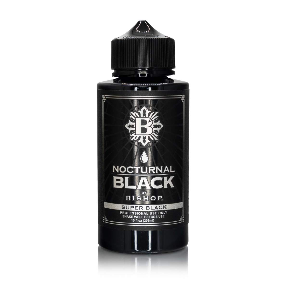 Nocturnal By Bishop Super Black 295ml — frasco sobre fundo branco