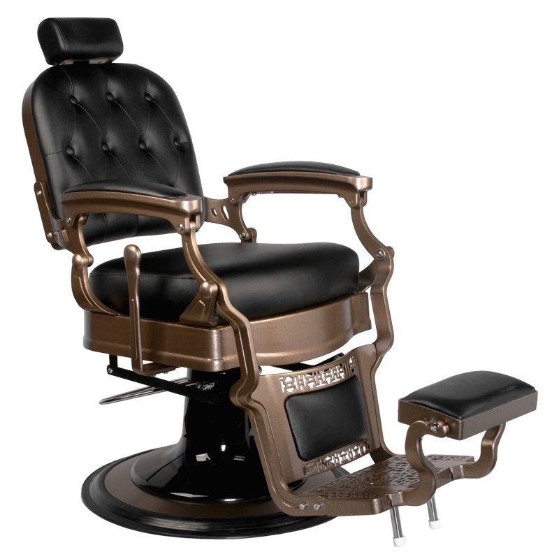 Old Ernesto Black Barber Chair Gabbiano - BVShop