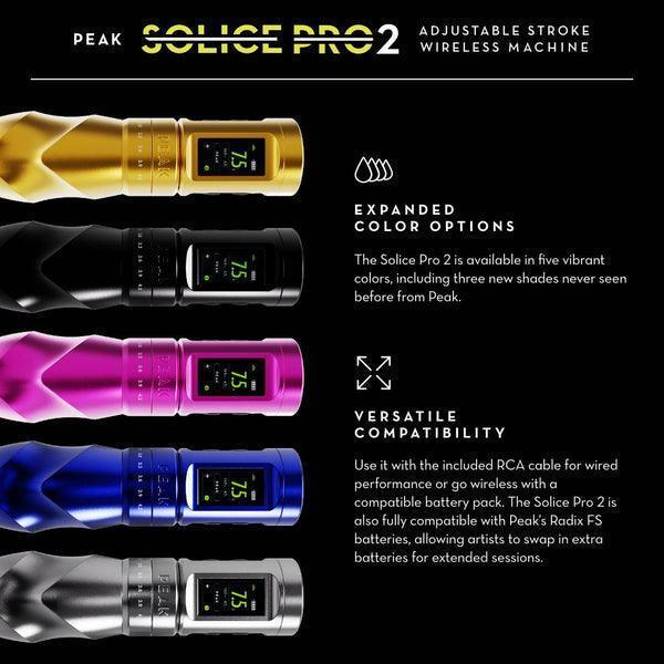 Peak Solice Pro V2 Wireless Tattoo And PMU Machine Matte Gold - BVShop