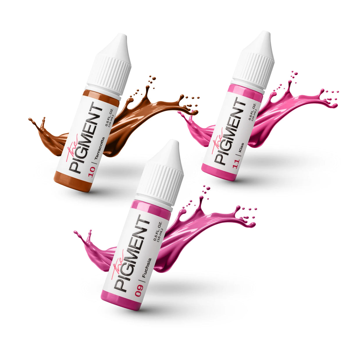 A Coleção The Pigment PMU para Lábios (3×15 ml)