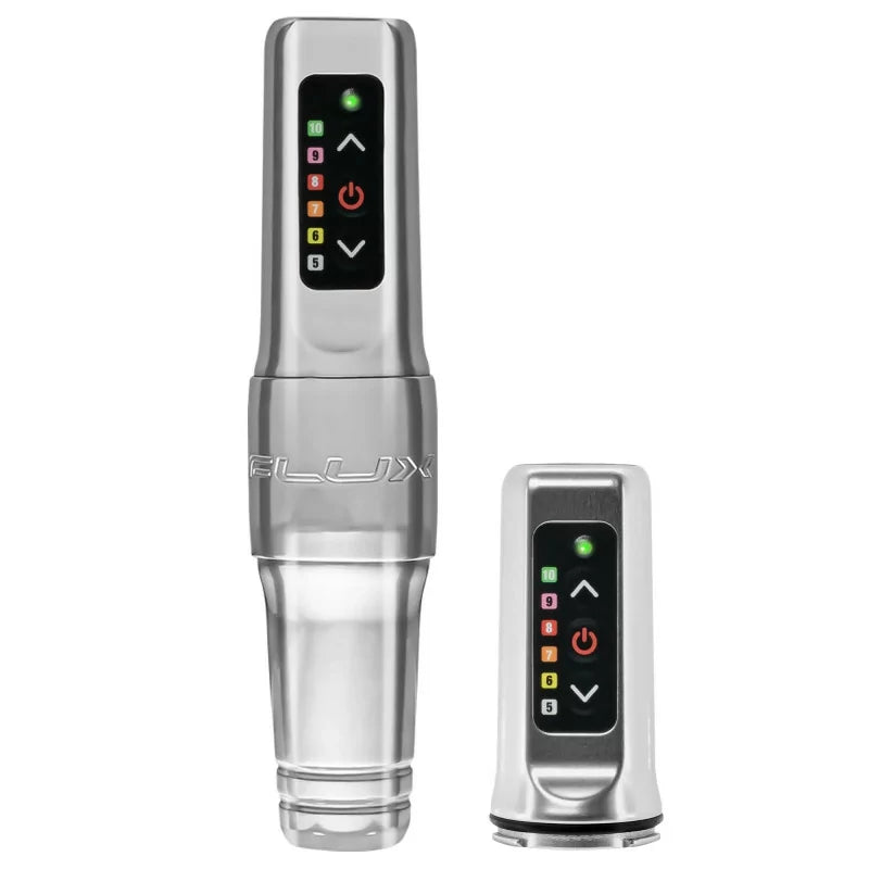 Spektra Flux Mini Prateado com Máquina de Tatuagem e PMU Power Bolt