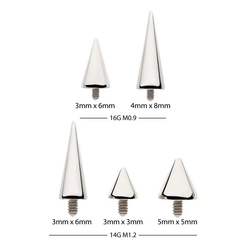 Ponta de Espigão para Labret em Titânio