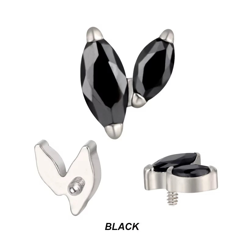 Pontas de Piercing em Titânio com Zircão