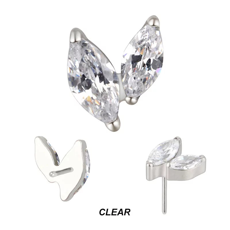 Pontas de Piercing em Titânio com Zircão