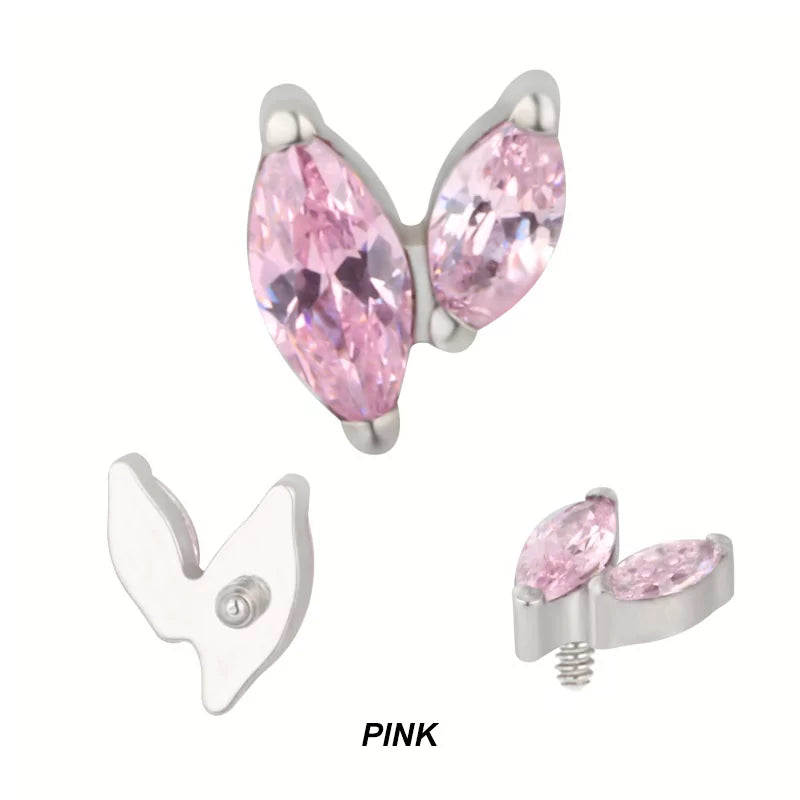 Pontas de Piercing em Titânio com Zircão