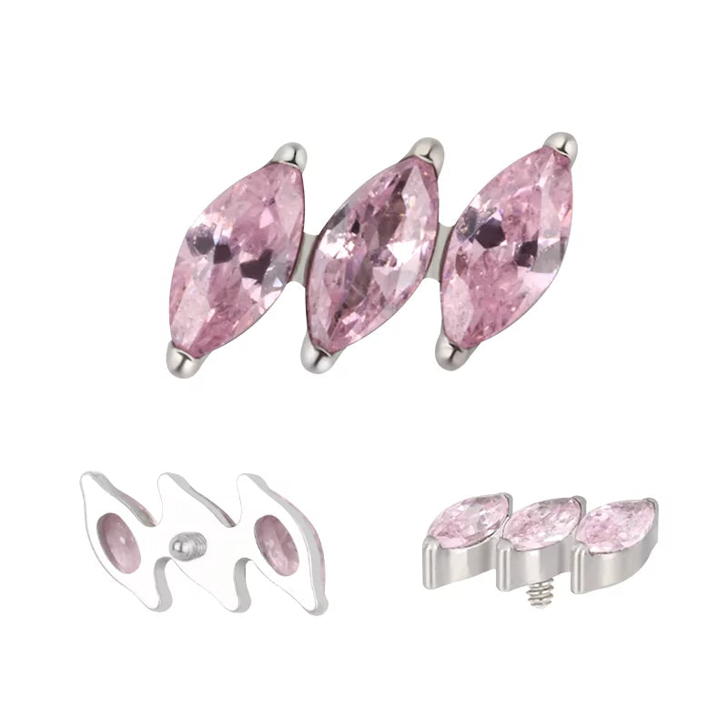 Anel de Titânio Diagonal Marquise