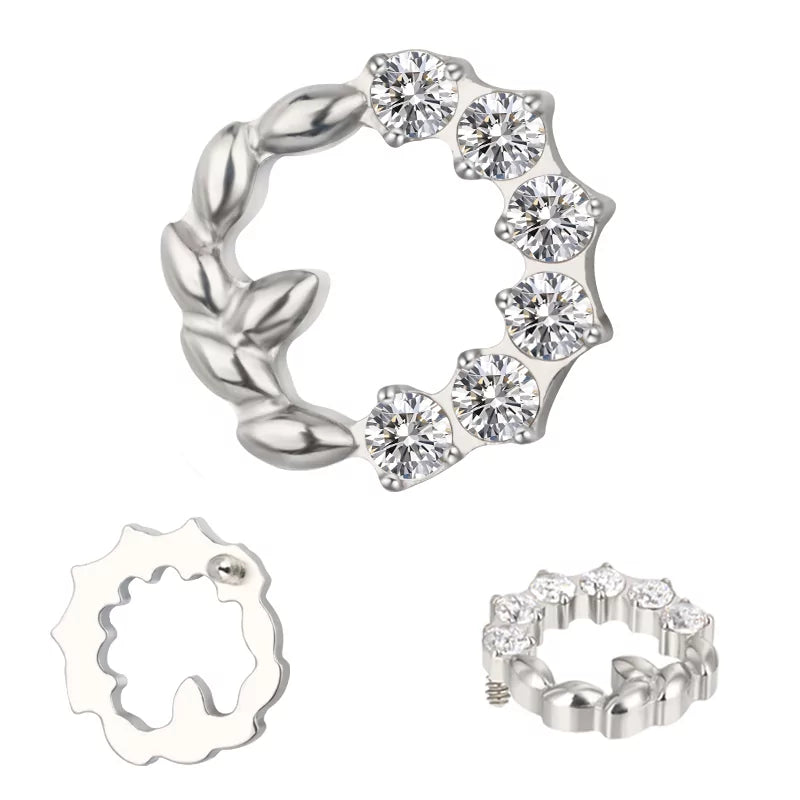 Anel de Titânio Coroa de Oliveira