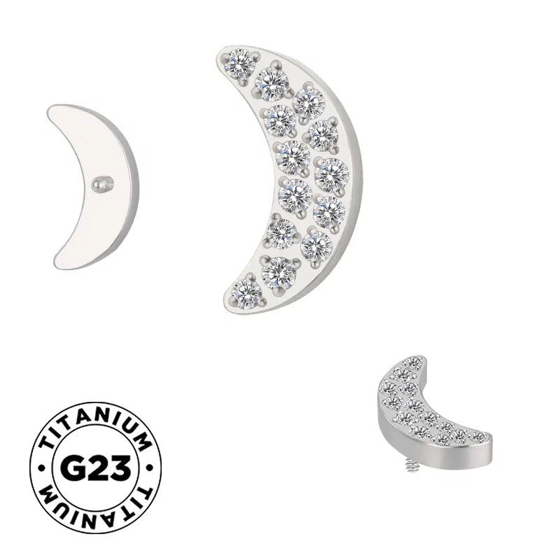 Anel de Titânio com Lua Pavimentada