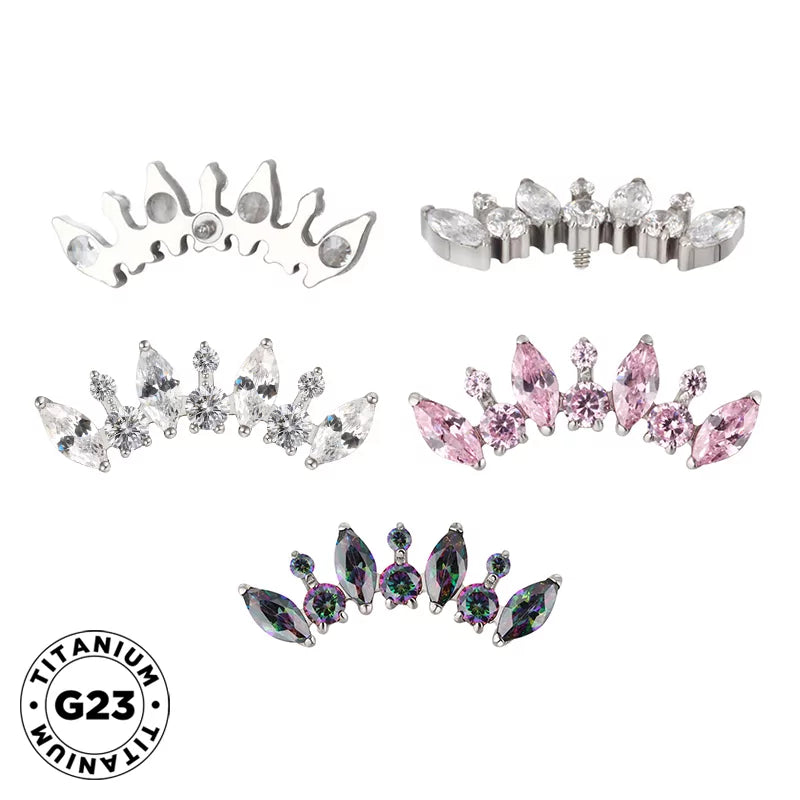 Anel de Titânio Redondo e Marquise