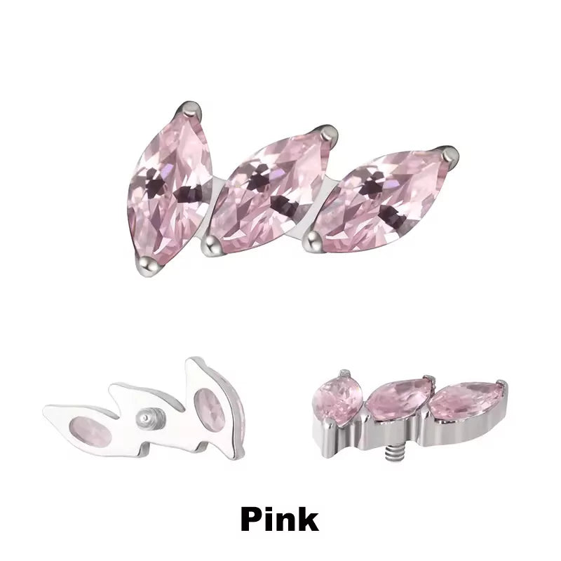 Pontas de Anel de Titânio Ventilador Curvo de 3 Garras