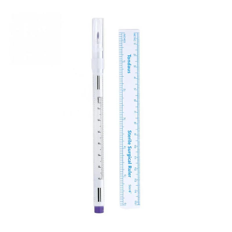 Tondaus Surgical Skin Marker 1.00mm With Ruler Purple/Blue/Pink - BVShop