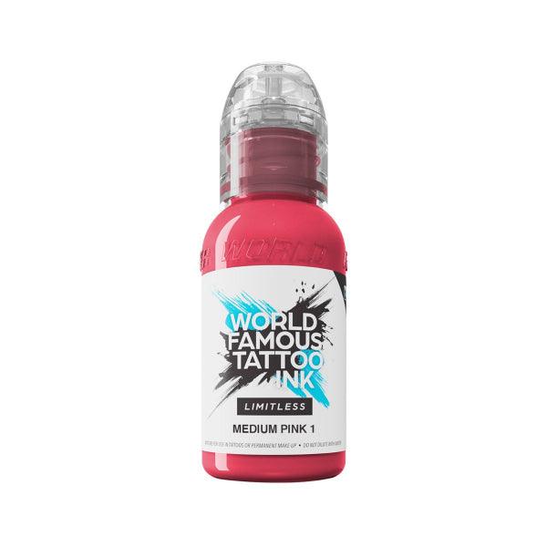 World Famous Limitless Tattoo Ink Medium Pink 1 30ml - BVShop