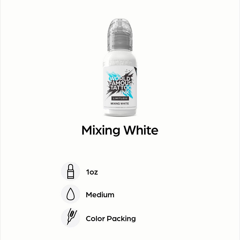 World Famous Limitless Tattoo Ink Mixing White 30ml - BVShop