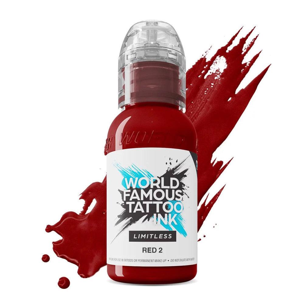 Tinta de Tatuagem Limitless Vermelho 2 (30 ml) Mundialmente Famosa