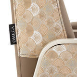 Light brown Omega Grandeur waiting room chair by OMEGA with padded seat and backrest, ideal for reception areas.