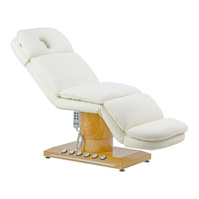 Sillon Cloud electric beauty chair with three motors in cream, front view