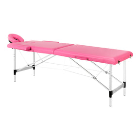 BALANCE aluminium folding massage table 2 segment pink - BVShop