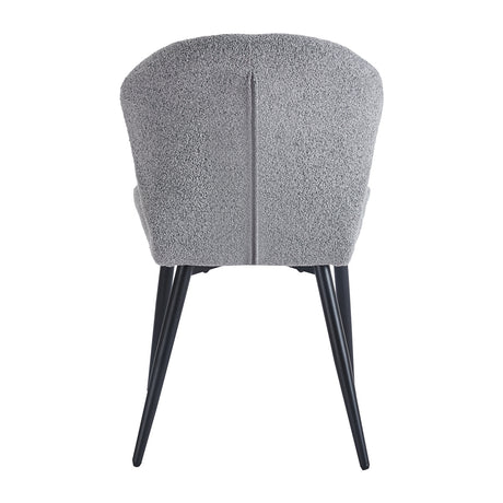4RICO Lucente textured grey chair shown from a side angle