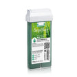 Depilflax 100 wax for hair removal with aloe vera roll, 110g, showing the wax container and applicator for smooth skin.