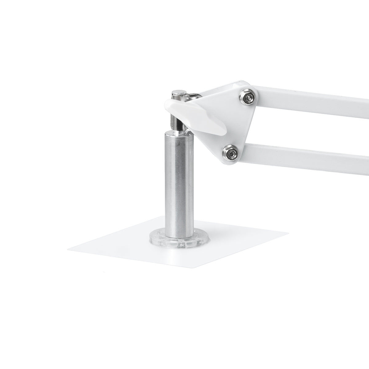 GLOW suporte ajustável para lâmpada UV/LED de pedicure – Branco; pormenor da placa de fixação