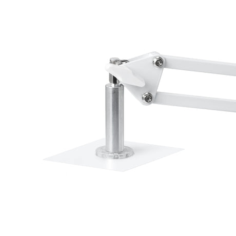 GLOW suporte ajustável para lâmpada UV/LED de pedicure – Branco; pormenor da placa de fixação