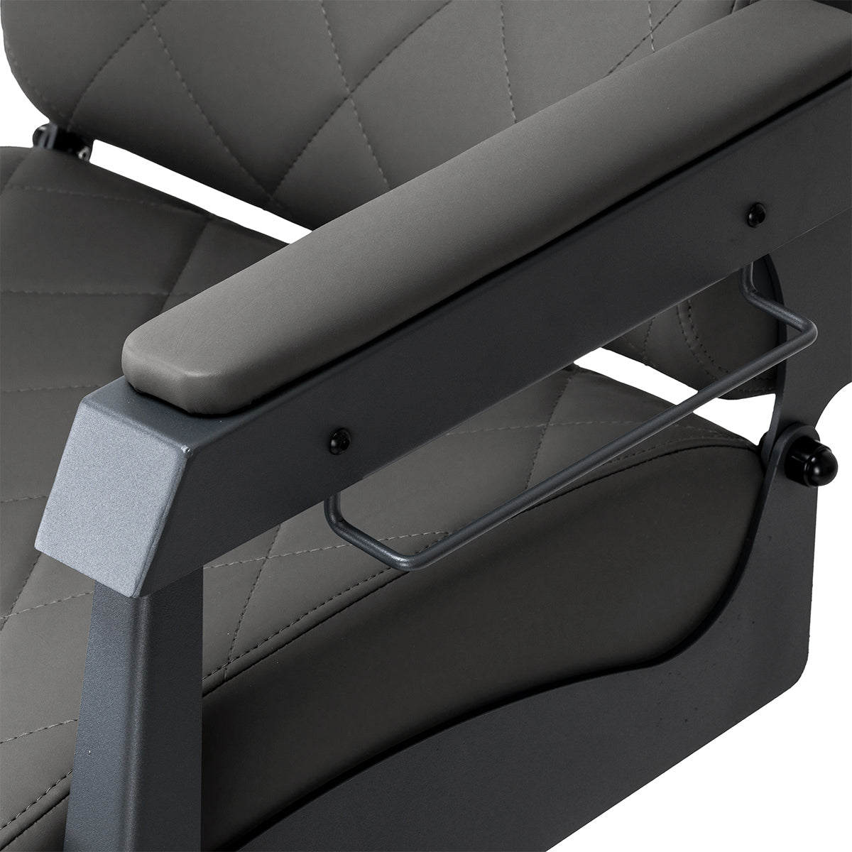 Adjustable headrest on Gabbiano Bruno professional barber chair