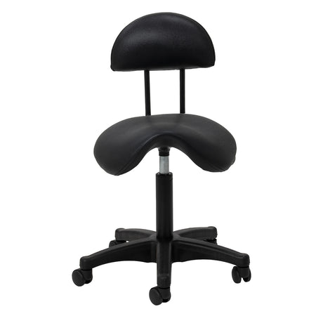 Banco de salão preto ACTIVESHOP 6001 com elevação a gás ajustável
