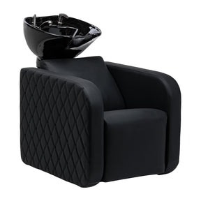 Sylvia Plus electric hairdressing wash unit with massage Black