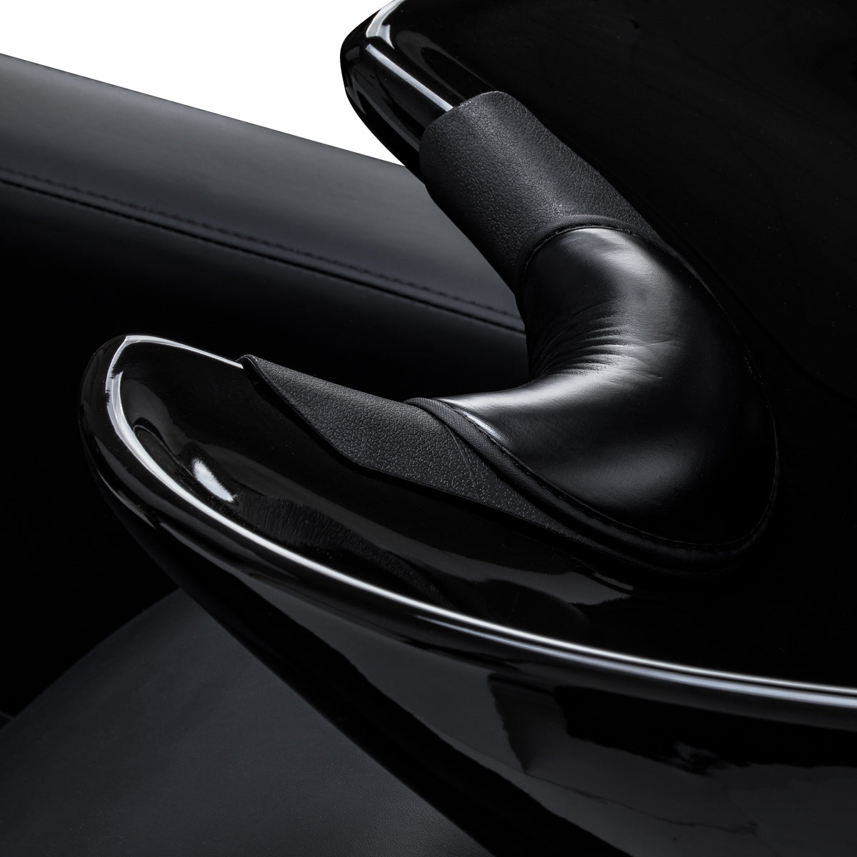 Sylvia Plus black synthetic leather upholstery