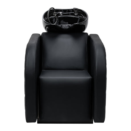 Gabbiano Ines Rampa De Lavagem Elétrica Com Massagem – Preta · Vista frontal