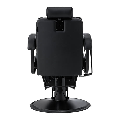 Gabbiano Continental Cadeira De Barbeiro Com Massagem – Preta · Vista traseira