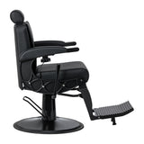 Gabbiano Continental Cadeira De Barbeiro Com Massagem – Preta · Vista lateral