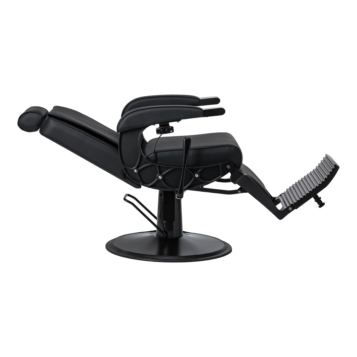 Gabbiano Continental Cadeira De Barbeiro Com Massagem – Preta · Posição reclinada