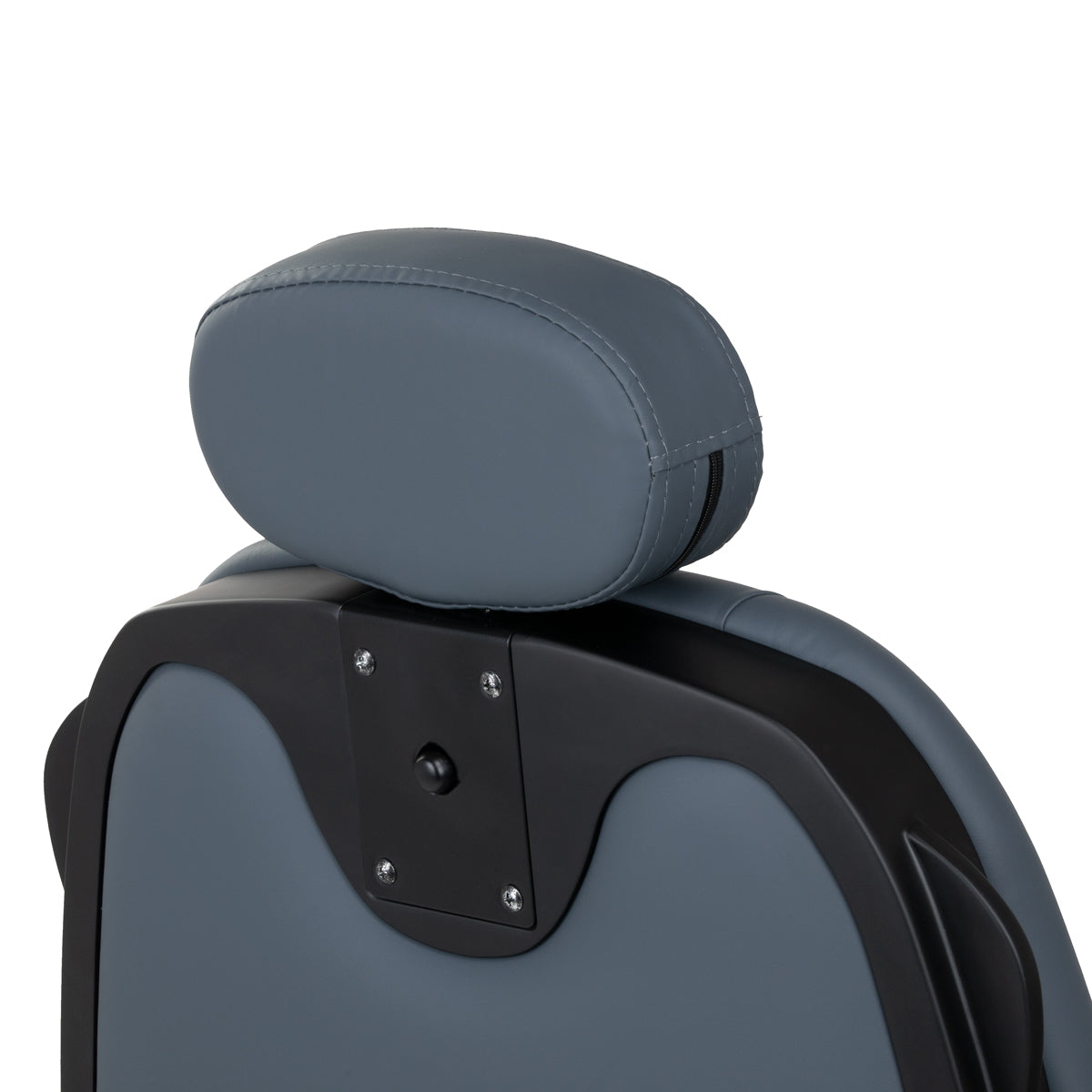 GABBIANO Barber's Chair Gabbiano Francesco in graphite with black base, featuring padded seat and backrest for professional salon use