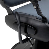 Gabbiano Francesco graphite barber chair second class with adjustable footrest and old school style