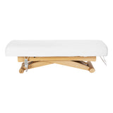 Sillon Siesta Marquesa SPA Elétrica – Branca, Base Castanho Claro · Vista lateral