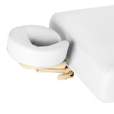Sillon Siesta Marquesa SPA Elétrica – Branca, Base Castanho Claro · Apoio facial em anel