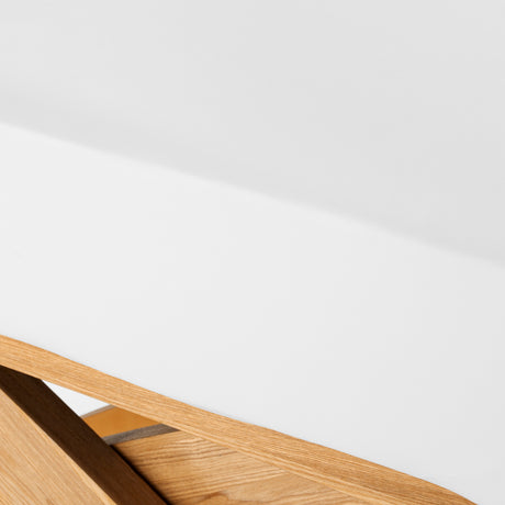 Sillon Siesta Marquesa SPA Elétrica – Branca, Base Castanho Claro · Capa removível