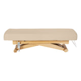 Sillon Siesta Marquesa SPA Elétrica – Bege, Base Castanho Claro · Vista lateral