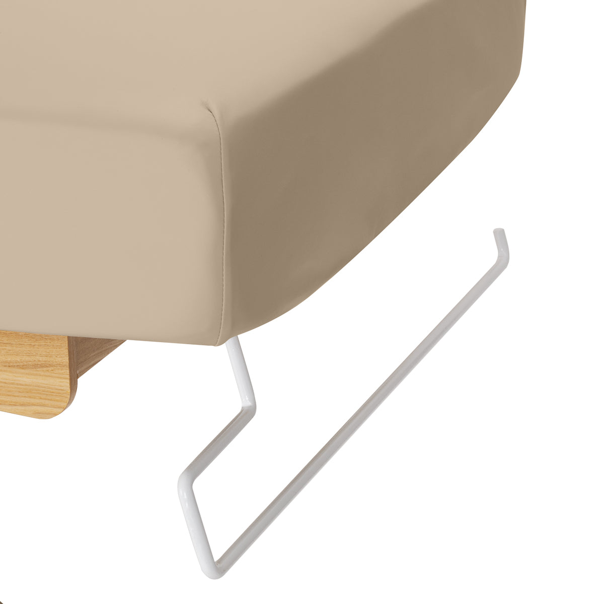 Sillon Siesta Marquesa SPA Elétrica – Bege, Base Castanho Claro · Suporte de toalha