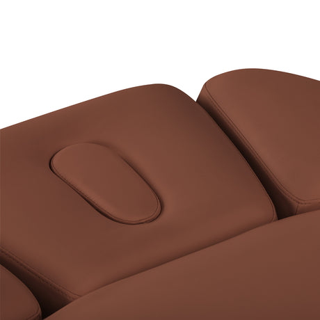 Sillon Relax · castanho · apoio de cabeça e abertura facial