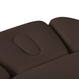 Sillon Relax · castanho-escuro · apoio de cabeça e abertura facial